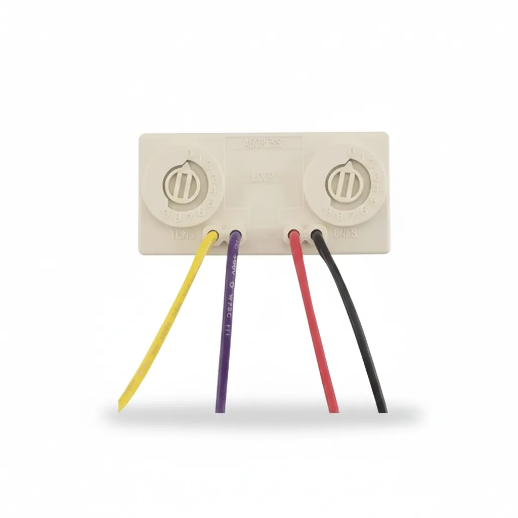 Mini-módulo de monitoreo direccionable, un circuito de inicio de dispositivo Estilo B (Clase B) para supervisión de dispositivos de contacto normalmente abierto (N/O), no incluye LED de sondeo