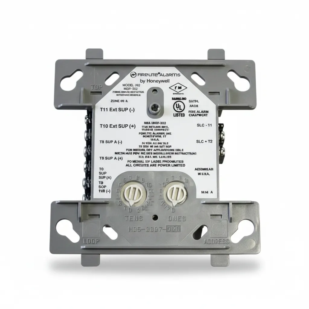Módulo de monitoreo direccionable, un circuito de inicio de dispositivo Estilo B (Clase B) para supervisión de detectores de humo de 2 hilos compatibles; incluye LED de sondeo. 