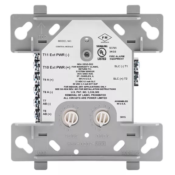[CMF-300] Módulo de control direccionable: un circuito de notificación (campana) supervisado, Estilo Y/Z (Clase A/B)