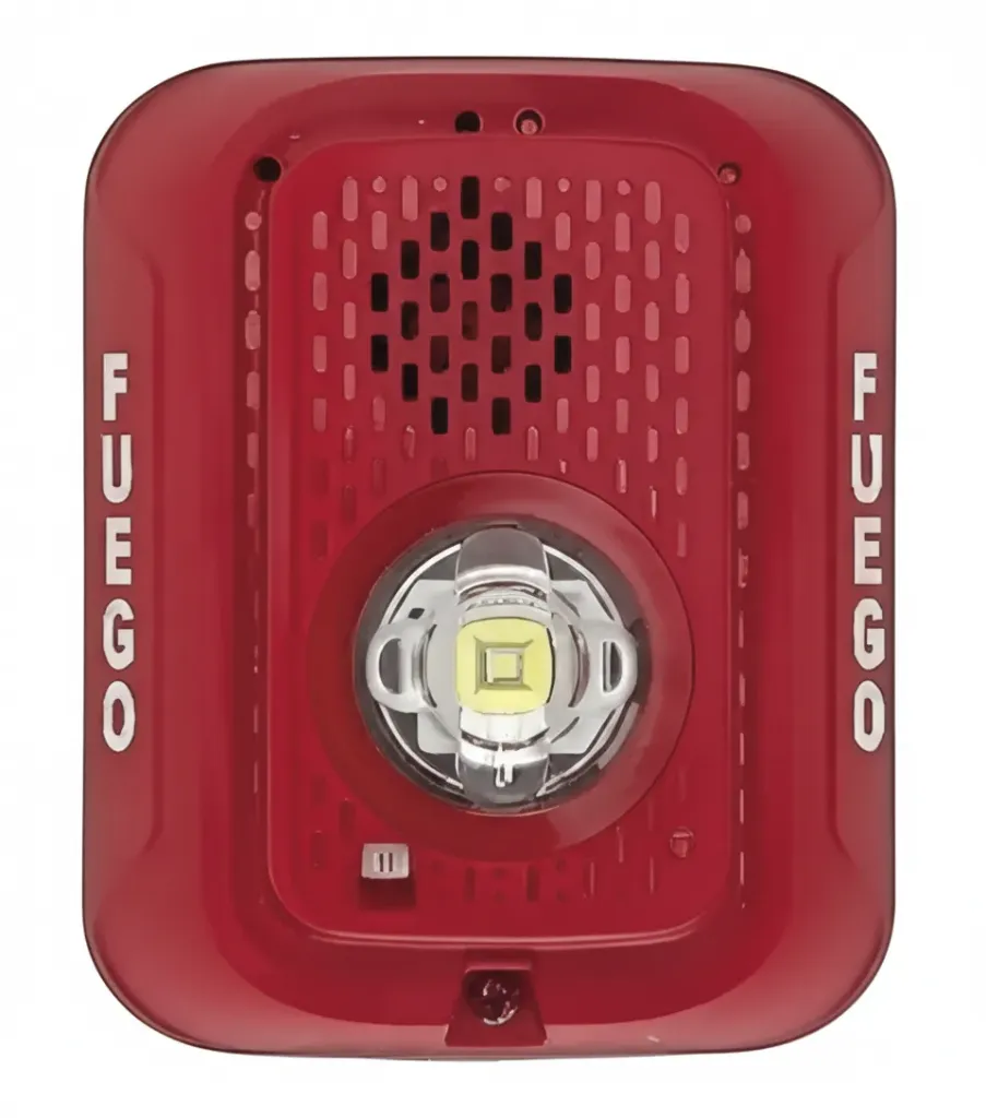 HORN/STRB LED 2W RED WALL 4X4 FUEGO