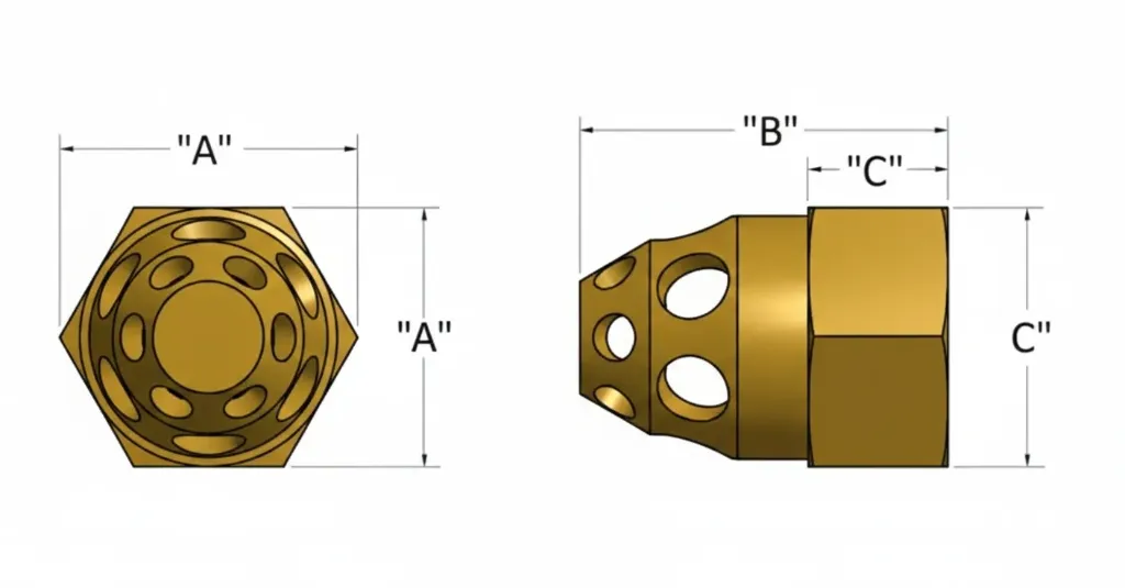 [IG71-215-XXX] Proinert discharge nozzle, nps 1 1/4 (dn 32) fnpt, 360 degree radial